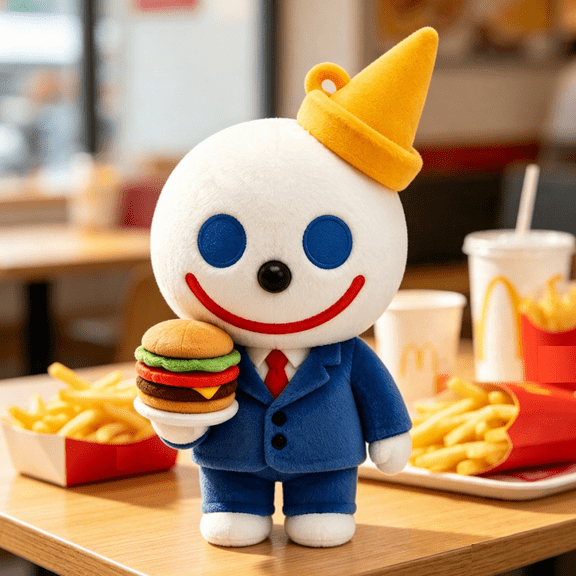 The Boss JACK IN THE BOX "Jibbi" Plush Toy, Collectible Stuffed Figure, Festive Holiday Party Gift Supply For Game Character Fans