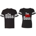 thumbnail image 1 of The Boss The Real Boss Matching Couple Cotton Jerseys (Men Black / Women Black) (Men XXXL / Women XXL), 1 of 3