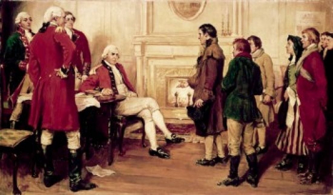 The Boston Boys Protest to General Thomas Gage Frederick Coffay Yohn (1875-1933 American) Canvas Art - Frederick Coffay Yohn (24 x 36)