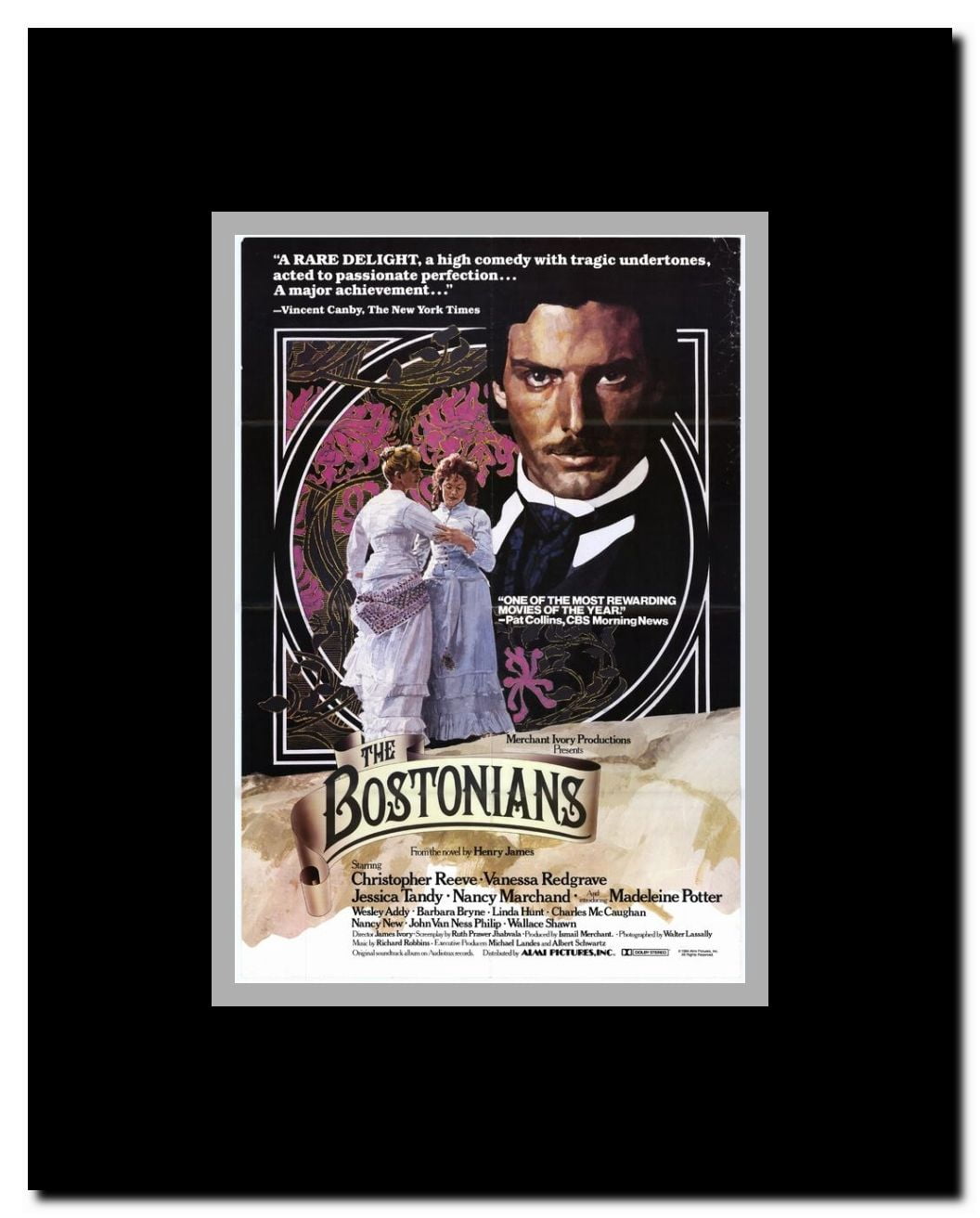 The Bostonians Framed Movie Poster