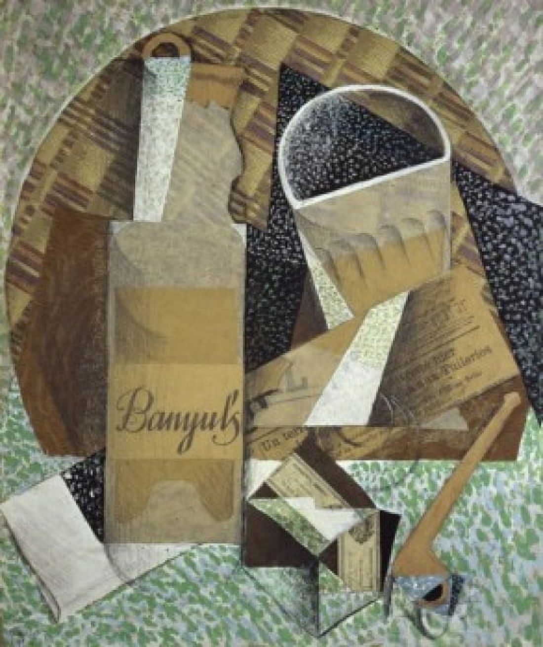 The Bottle of Banyuls 1914 Juan Gris (1887-1927Spanish) Musee de Berne Switzerland Canvas Art - Juan Gris (18 x 24)