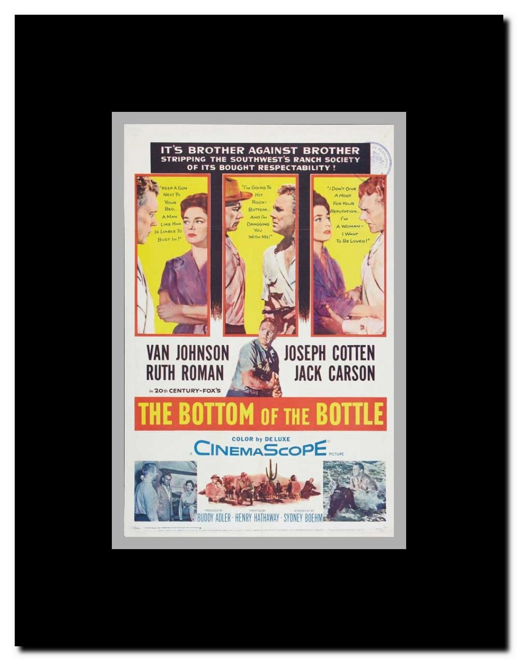The Bottom of the Bottle Framed Movie Poster