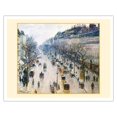 thumbnail image 1 of The Boulevard Montmartre on a Winter Morning - Paris France - From an Original Color Painting by Camille Pissarro c.1897 - Fine Art Matte Paper Print (Unframed) 11x14in, 1 of 4