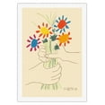 thumbnail image 1 of The Bouquet of Flowers (Le Bouquet De Fleurs) - From an Original Color Lithograph by Pablo Picasso c.1958 - Fine Art Rolled Canvas Print 27in x 40in, 1 of 4