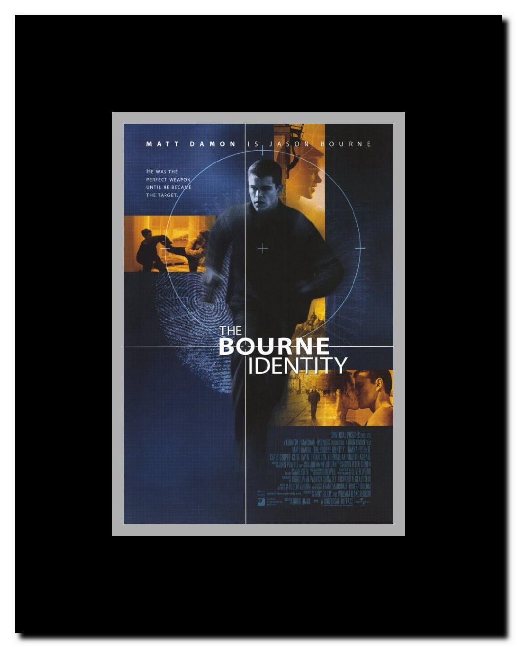 The Bourne Identity Framed Movie Poster