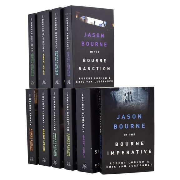 Jason Bourne Series 10 Books By Robert Ludlum & Eric Van Lustbader - Fiction - Paperback