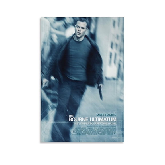 The Bourne Ultimatum Movie Poster Canvas Art Poster and Wall Art Picture Print Modern Family bedroom Decor Posters 12x18inch(30x45cm)
