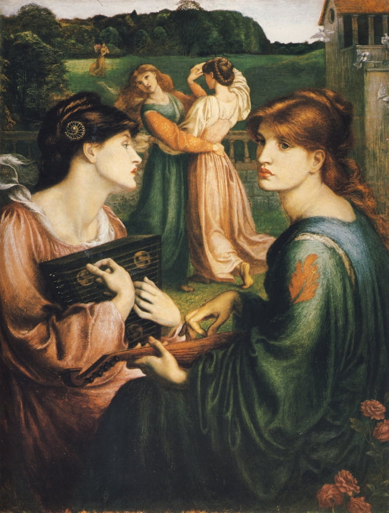 The Bower Meadow Rossetti 1908 Canvas Art - Dante Gabriel Rossetti (18 x 24)