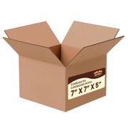 The Boxery 7"x7"x5" Corrugated Cardboard Boxes 25-Pack