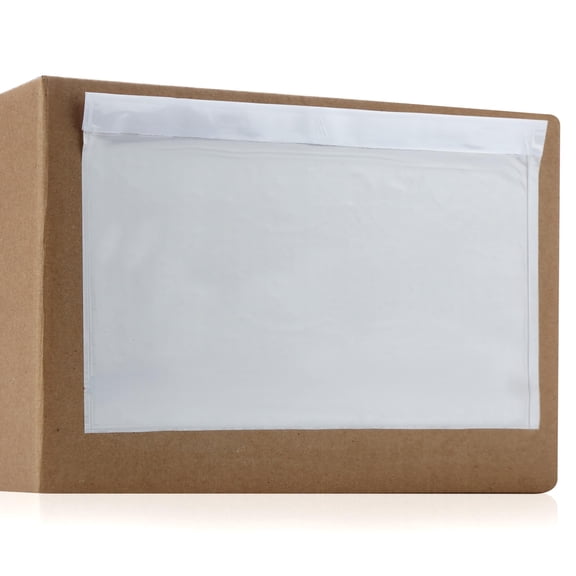 The Boxery Clear Adhesive Backloading Clear Envelopes, 7 x 10, 1000 Count