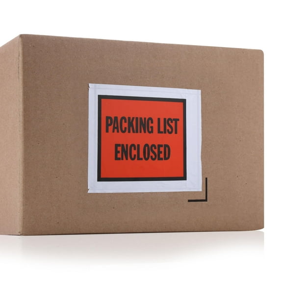 The Boxery Clear Adhesive Backloading (Full Face) Packing List Enclosed Envelopes, 4 1/2x5 1/2", 1000 Count
