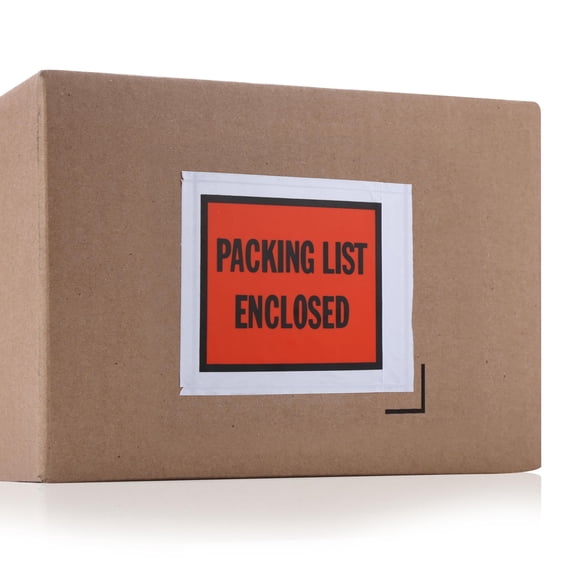 The Boxery Clear Adhesive Backloading (Full Face) Packing List Enclosed Envelopes, 4 1/2x5 1/2", 1000 Count