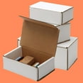 thumbnail image 1 of The Boxery Corrugated Mailers White Tuck Shipping Boxes (5x4x4), 1 of 1