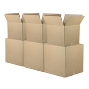 The Boxery Moving Boxes 10-Pack Medium | 18x14x12 inch Brown/Kraft Corrugated Cardboard Packing, Moving & Storage for Business/Home   Durable - Eco-Friendly, Recyclable - Made in the USA