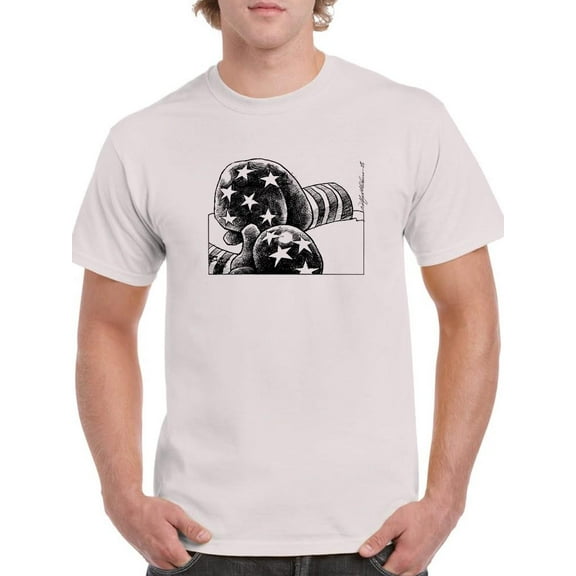 The Boxing Gloves T-Shirt Men -Wilfred Hildonen Designs, Male Medium