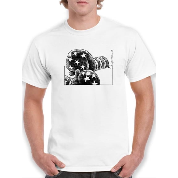 The Boxing Gloves T-Shirt Men -Wilfred Hildonen Designs, Male x-Large