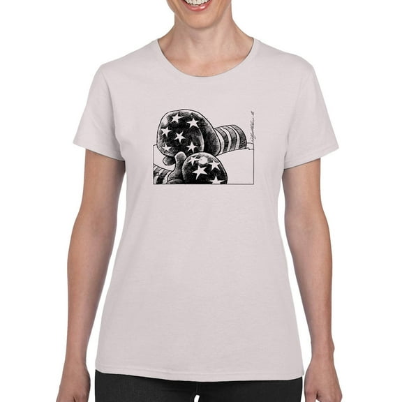 The Boxing Gloves T-Shirt Women -Wilfred Hildonen Designs, Female 4X-Large