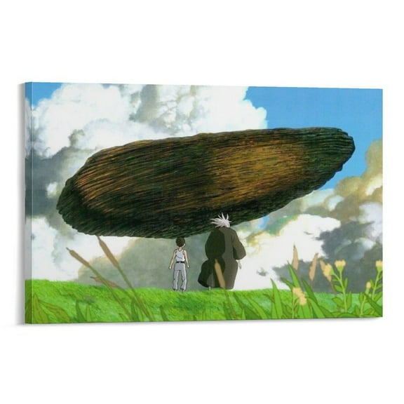 The Boy And The Heron Poster Anime Japanese Poster Cool Artworks Painting Wall Art Canvas Prints Hanging Picture Home Decor Posters Gift 12x18inch(30x45cm)