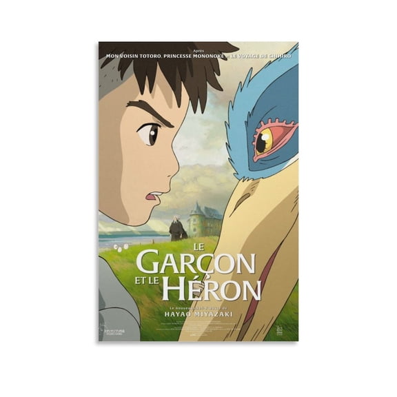 The Boy And The Heron Japan Anime Print Gifts Canvas Painting Poster Wall Art Decorative Picture Prints Modern Decor 16x24inch(40x60cm)