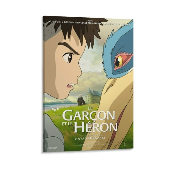 The Boy And The Heron Japan Anime Print Print Photo Art Painting Canvas Poster Home Decorative Bedroom Modern Decor Posters Gifts 12x18inch(30x45cm)