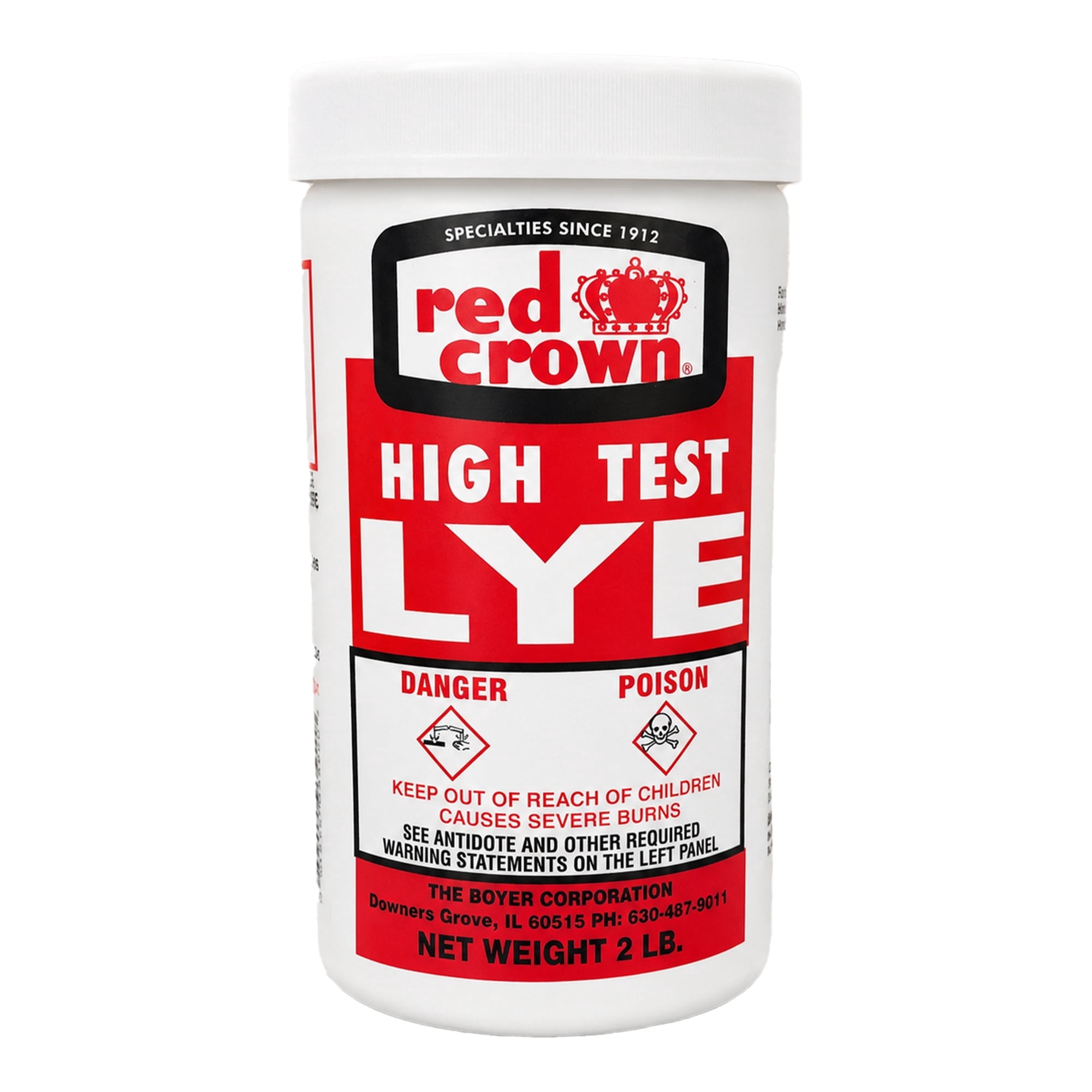 Red Crown, Lye for Soap Making, 2 lbs, Food Grade, Multi-Use Cleaner ...