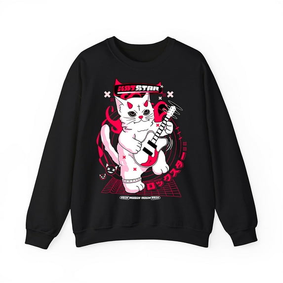 The Boys Merch Cat star Sweatshirt Printed Crewneck Men Women Unisex Long Sleeve Pullover