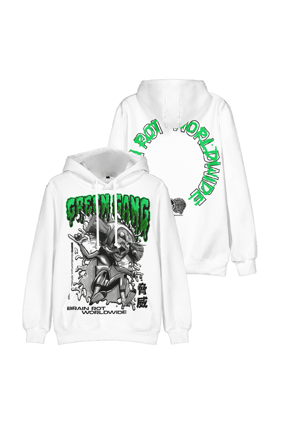 The Boys Merch Green Gang Brush Head Hoodie Fashion Unisex Long Sleeve Pullover Graphic Tops