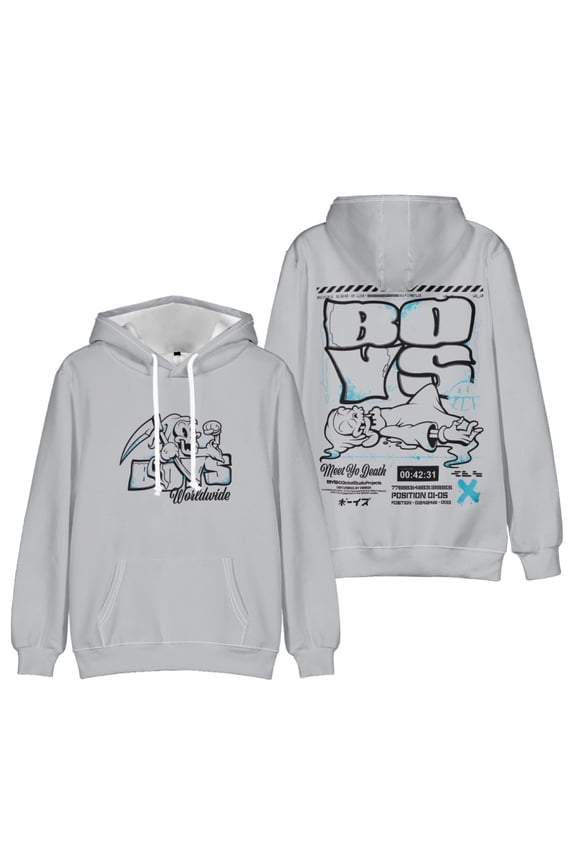 The Boys Merch Meet Death Hoodie Long Sleeve Pullovers Tour Album Casual Outfits Unisex Fashion Streetwear