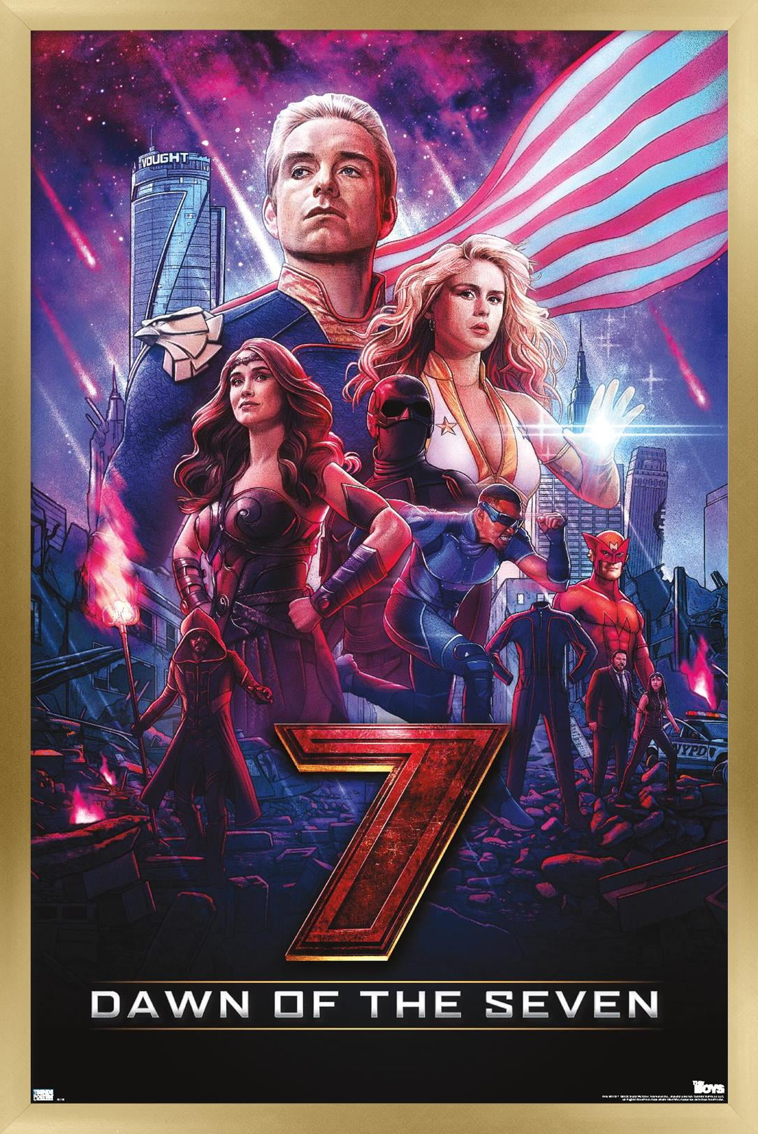 The Boys: Season 3 - Dawn of the Seven Wall Poster, 22.375" x 34" Framed