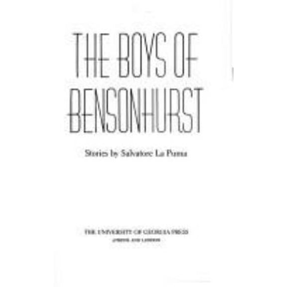 Pre-Owned The Boys of Bensonhurst (Hardcover) 0820308919 9780820308913