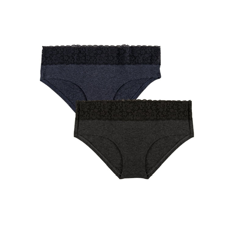 Hipster Lace Cotton Thong 2 Pack Underwear – The Bra Lab