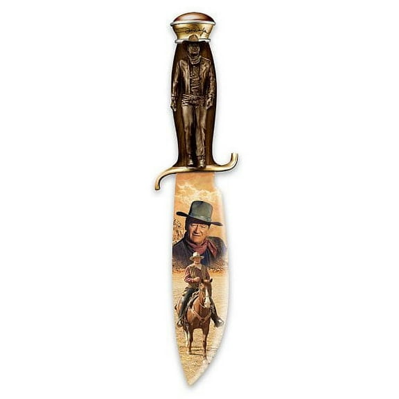 The Bradford Exchange An American Legend John Wayne Collectible Knife Replica by David Sutton 10.5-inches