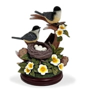 The Bradford Exchange Charming Chickadees Natures Masterpieces Sculpture Collection Issue #3 Handcarfted Colourful Songbirds Details 10-inches
