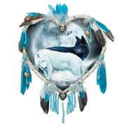 The Bradford Exchange Destiny Dreamcatcher Lifelong Love and Partnership White Wolves Design True Hearts Dreamcatcher Collection Issue #9 by Carol Cavalaris 9.5-inches