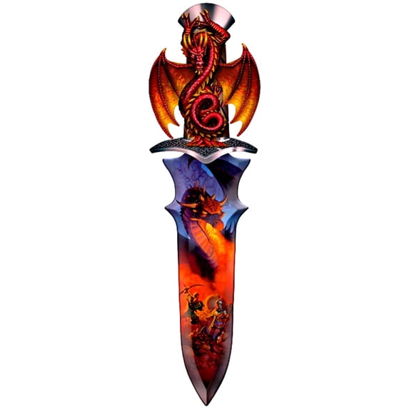 The Bradford Exchange Dragons Lair Knife Realm of Dragons Knife Wall Decor Collection Issue #1 by Matthew Stawicki 10.5-inches