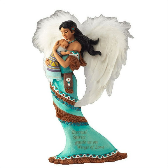 The Bradford Exchange Everlasting Love Native Angel Baby Spirits of Heart Figurine 9-Inches