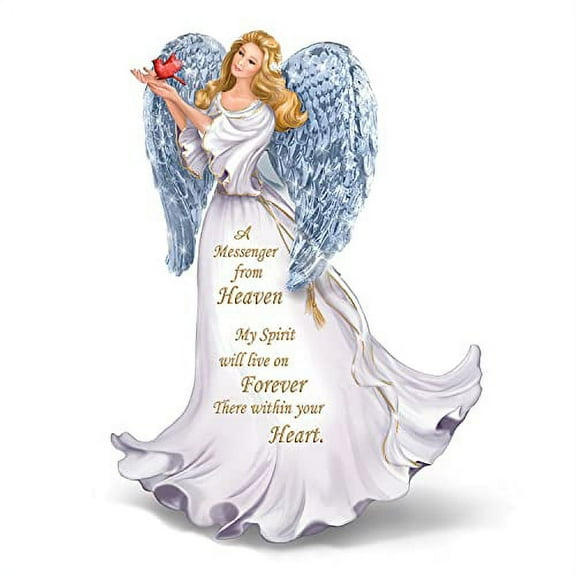 The Bradford Exchange Forever with You Illuminated Crystal Winged Angel Figurine 8-inches