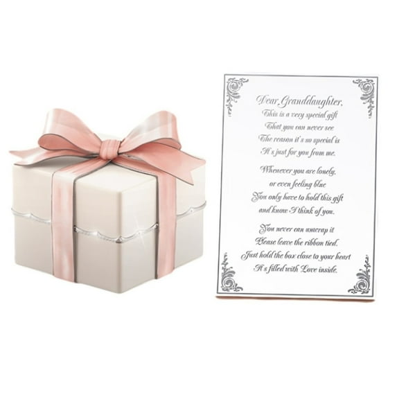 The Bradford Exchange Grandmother's Gift Music Box Crafted of Heirloom Porcelain® with Shimmering Platinum and Swarvski Crystals Plays "Beautiful Dreamer" by Ardleigh Elliott 2.25-inches