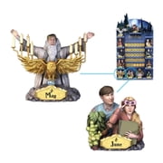 The Bradford Exchange HARRY POTTER Perpetual Calendar Collection Issue #3 May / Jun Hand-painted & Handcrafted 3.5-Inch Sculpture Officially Licensed with Custom 13.5-Inch HOGWARTS  Castle Display