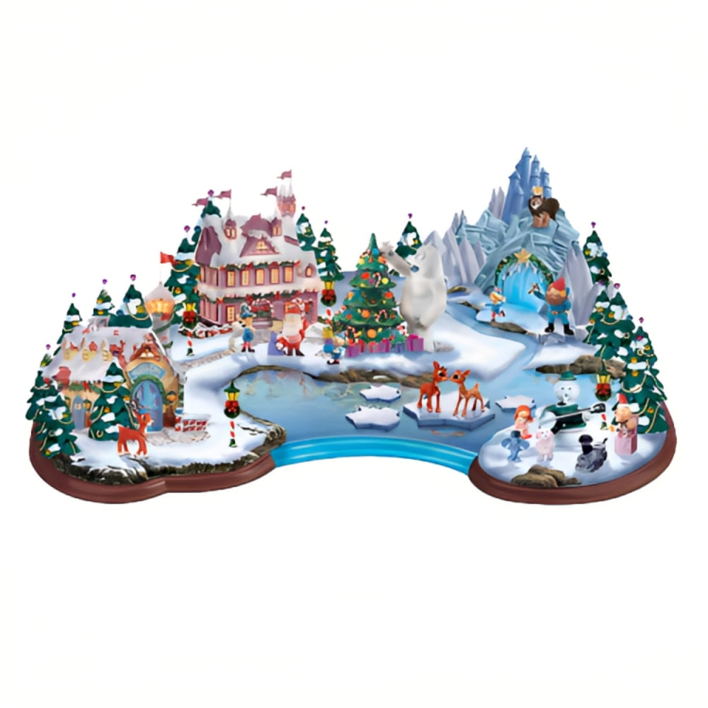 Hawthorne Village Rudolph's Christmas Cove Light Up Sculpture RedNosed
