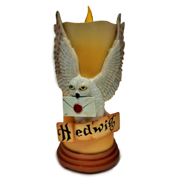 The Bradford Exchange Hedwig HARRY POTTER HOGWARTS House Candle Collection Issue # 7 High-Relief Sculpted LED Flameless Candles with House Mascots (Remote Included with Issue One) 7" H x 3.5" D