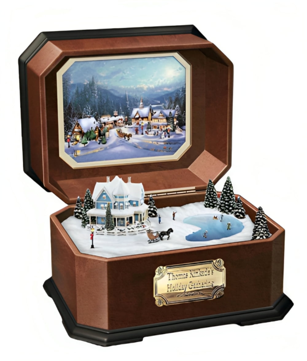 The Bradford Exchange Holiday Gathering Music Box by Thomas Kinkade 17