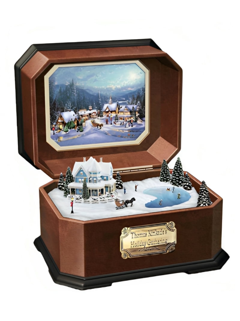 The Bradford Exchange Holiday Gathering Music Box by Thomas