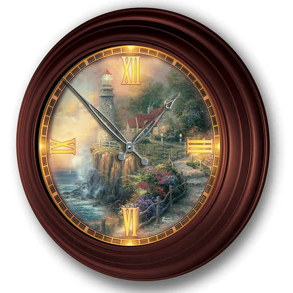 The Bradford Exchange Light of Peace Illuminated Automatic Wall Clock 14" D