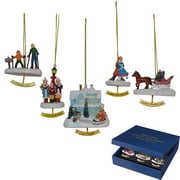 The Bradford Exchange Merriest of Holiday Moments Ornament Collection Issue #2 Set of 5 Unique Ornaments in Musical Storage Box Handcrafted Christmas Decoration by Thomas Kinkade 4-inches