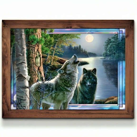 The Bradford Exchange Moonlight Calling Guardians of the Wild Wall Decor Collection Issue #2 by James Meger 10.75" W x 8" H