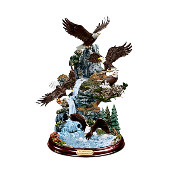 The Bradford Exchange Mountaintop Majesty Collectible Eagle Tabletop Sculpture 13-inches
