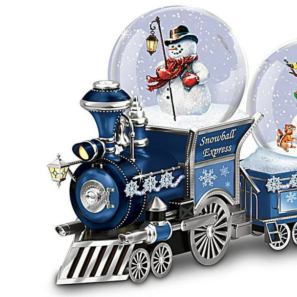 The Bradford Exchange Musical Snowglobe Train Collection: One, Snowball Express Musical Snowglobe Train Issue #1 Christmas Decoration by Dona Gelsinger 4-inches