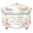 thumbnail image 1 of The Bradford Exchange My Granddaughter I Love You Today Tomorrow Always Personalized Music Box Cherish Her Heart with Melody Message & Beauty Triple Fired Heirloom Porcelain 3.75-inches, 1 of 2