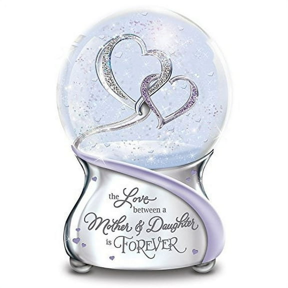 The Bradford Exchange "My daughter, I love you forever," with The Love Between A Mother & Daughter Glitter Globe 5.5-Inches